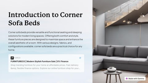 Corner Sofa Bed UK | FURCO