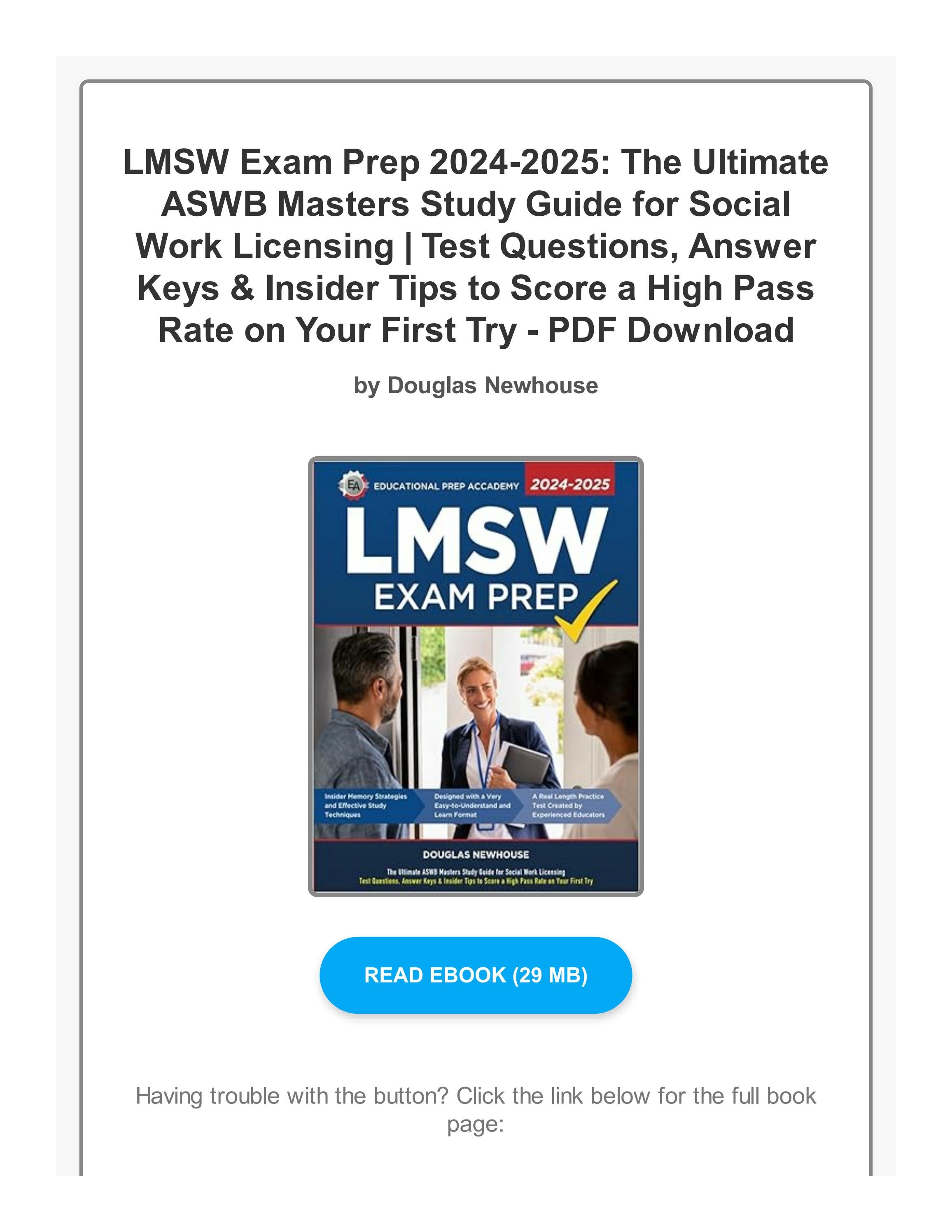 PDF Free LMSW Exam Prep 2024-2025: The Ultimate ASWB Masters Study ...