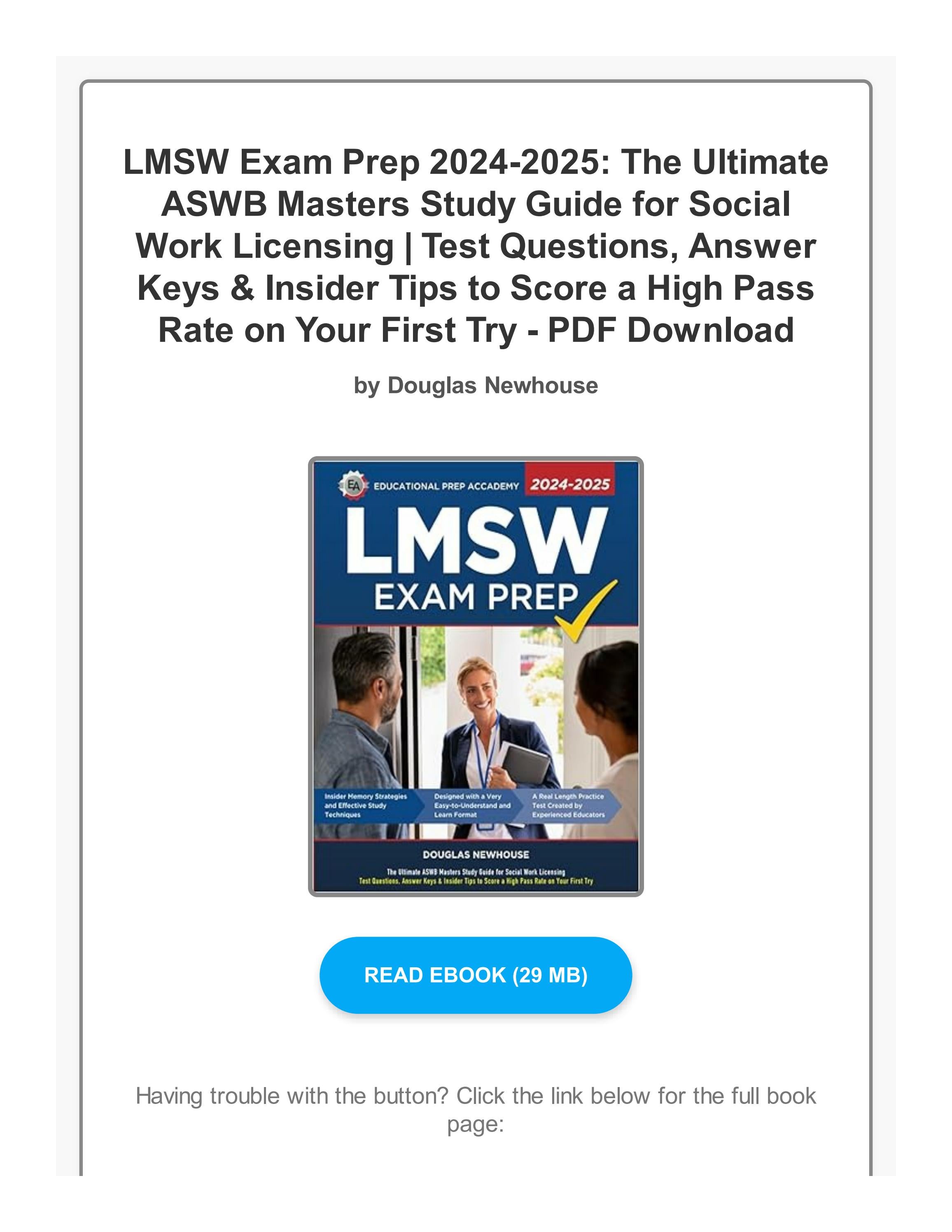 PDF Free LMSW Exam Prep 2024-2025: The Ultimate ASWB Masters Study Guide for Social Work Licensing | by KathleenHagenesmi - Issuu