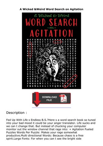 Pdfâš Read Online A Wicked Weird Word Search On Agitation By Pdfâš Read Online A Wicked Weird Word Search On Agitation By