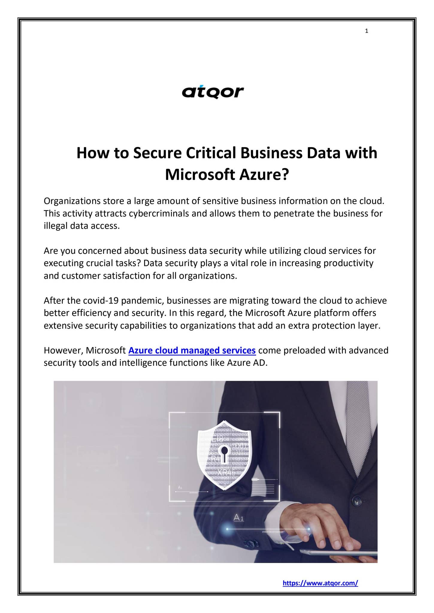 How to Secure Critical Business Data with Microsoft Azure? by Austin ...