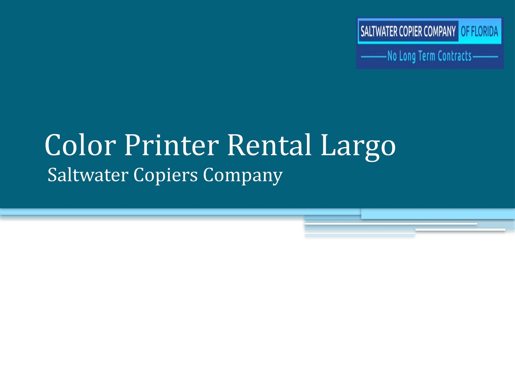 Color Printer Rental Largo: Saltwater Copiers Company by Saltwater ...