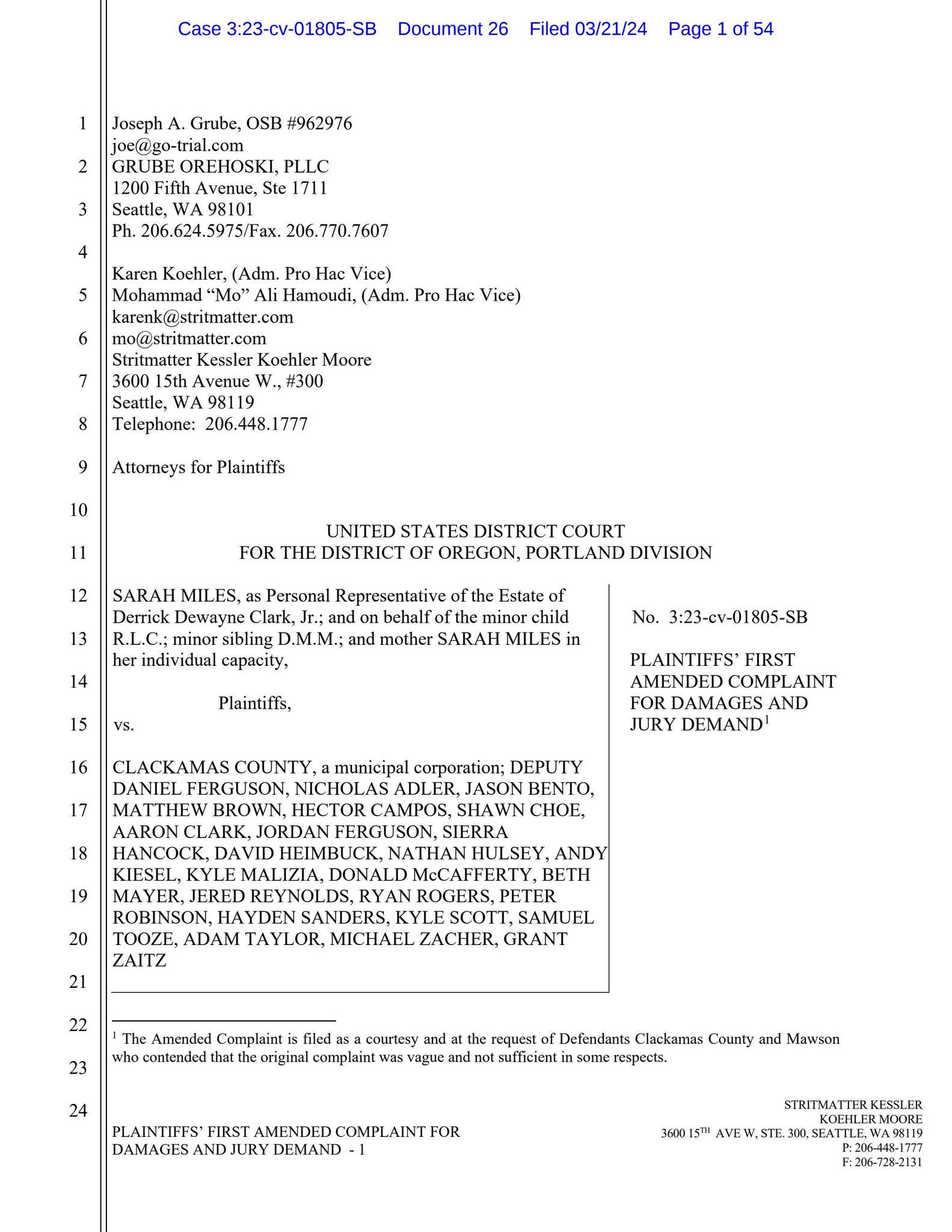 First Amended Complaint by The Stritmatter Firm - Issuu