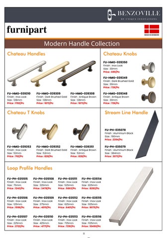 Benzoville Furnipart's 柜 Handles × Knobs 2024 目录 第 12 页
