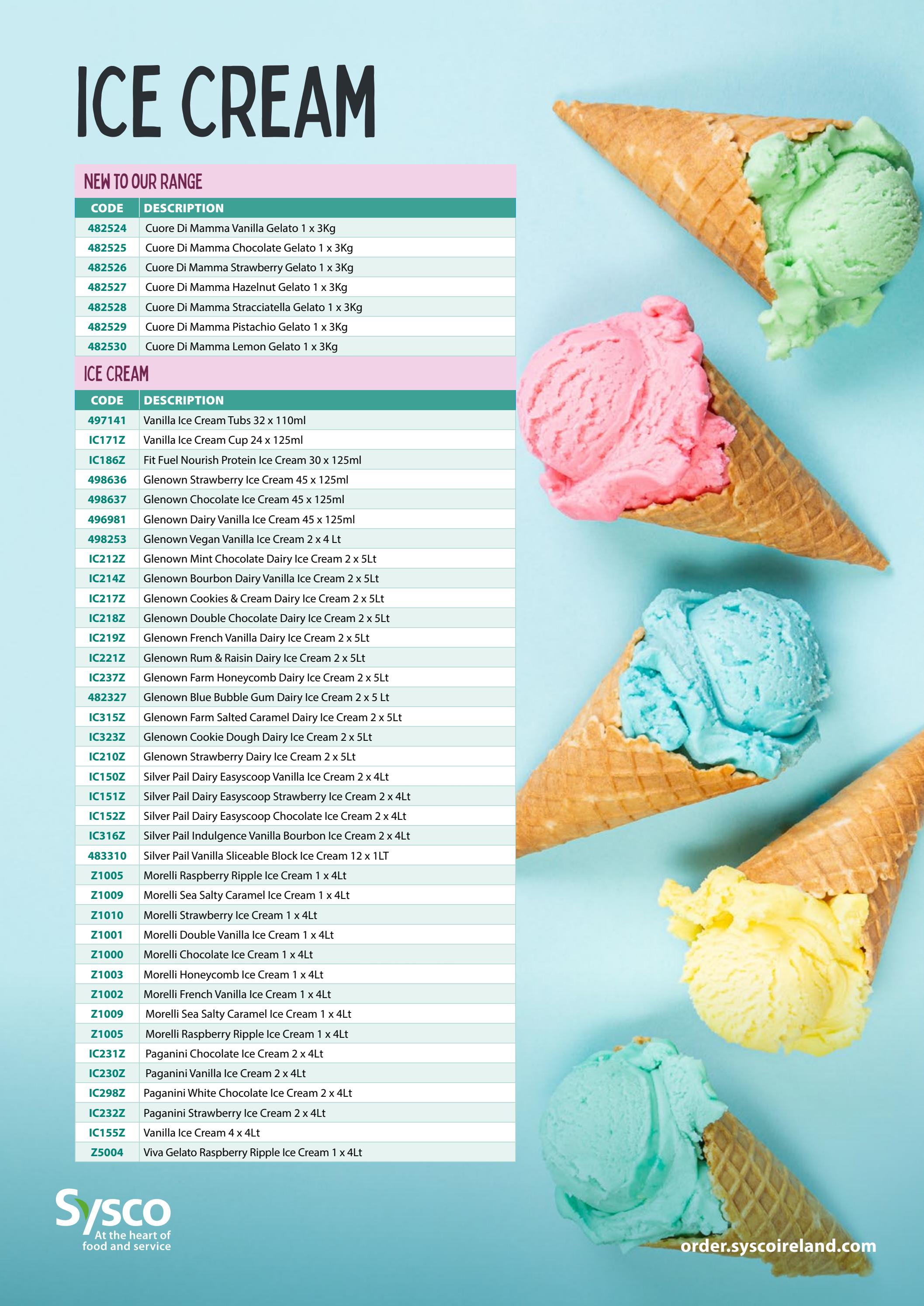 Icecream with Sysco by Sysco Ireland Issuu