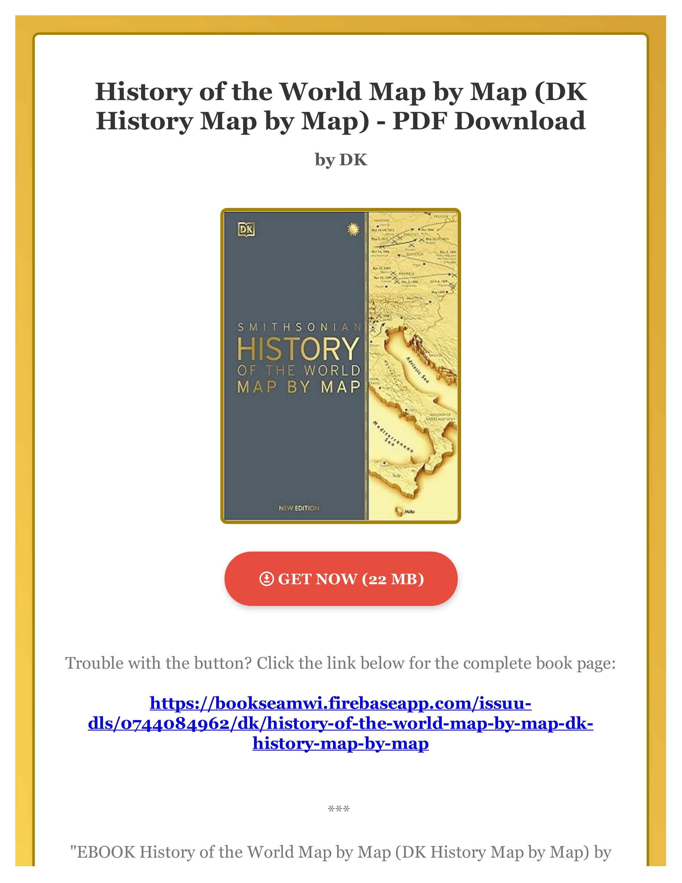 Ebook history of the world map by map dk history map by map by dk by