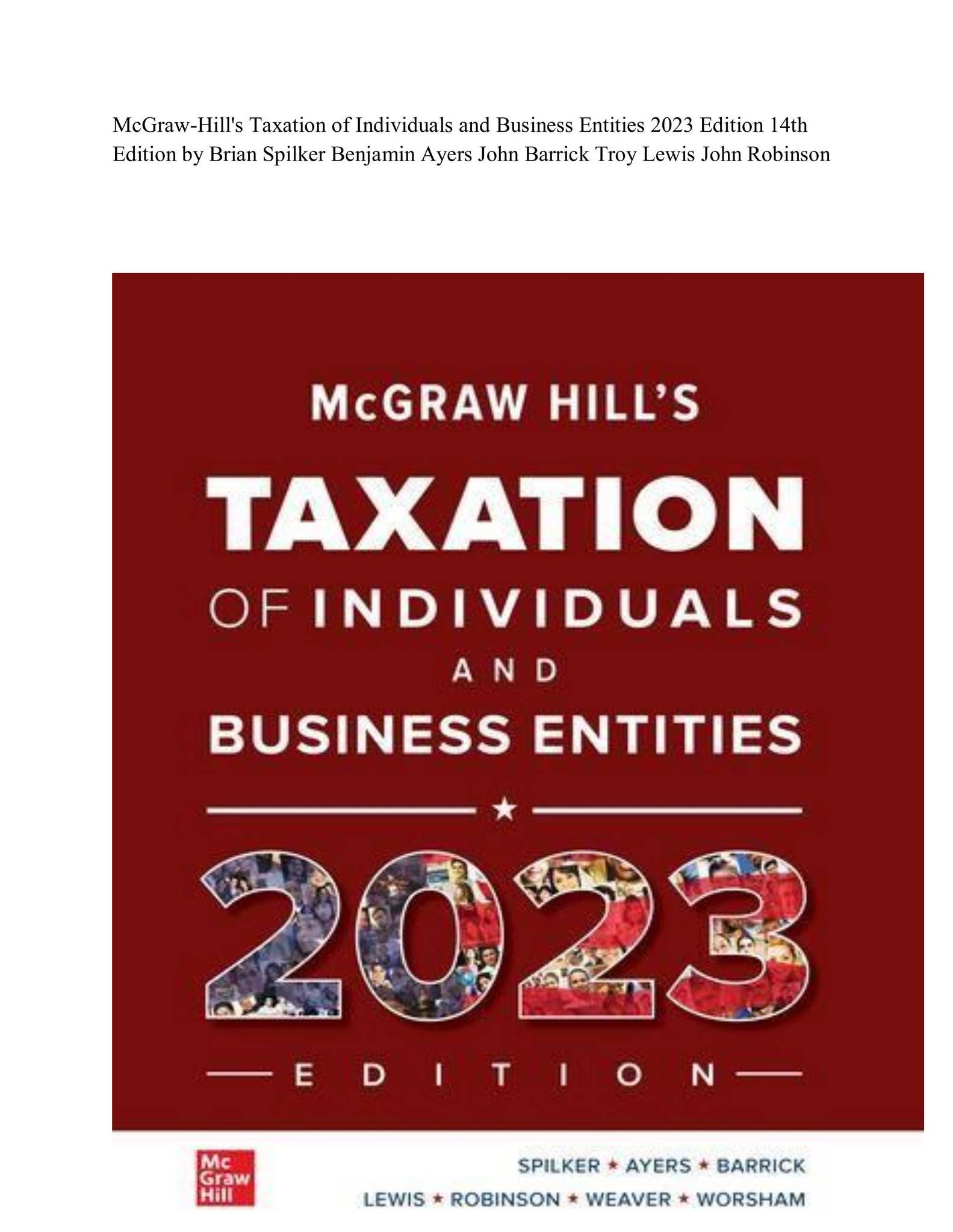 McGraw-Hill's Taxation of Individuals and Business Entities 2023 ...