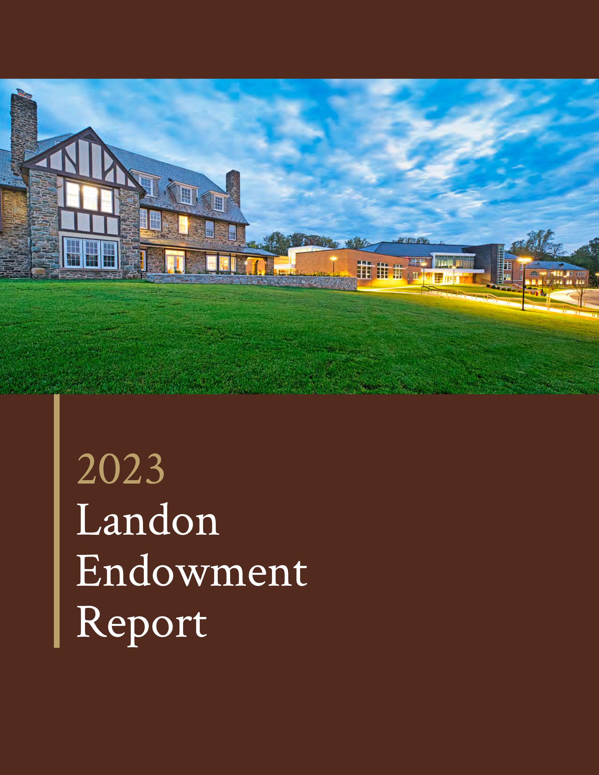 FY23 Endowment Report by Landon School Issuu