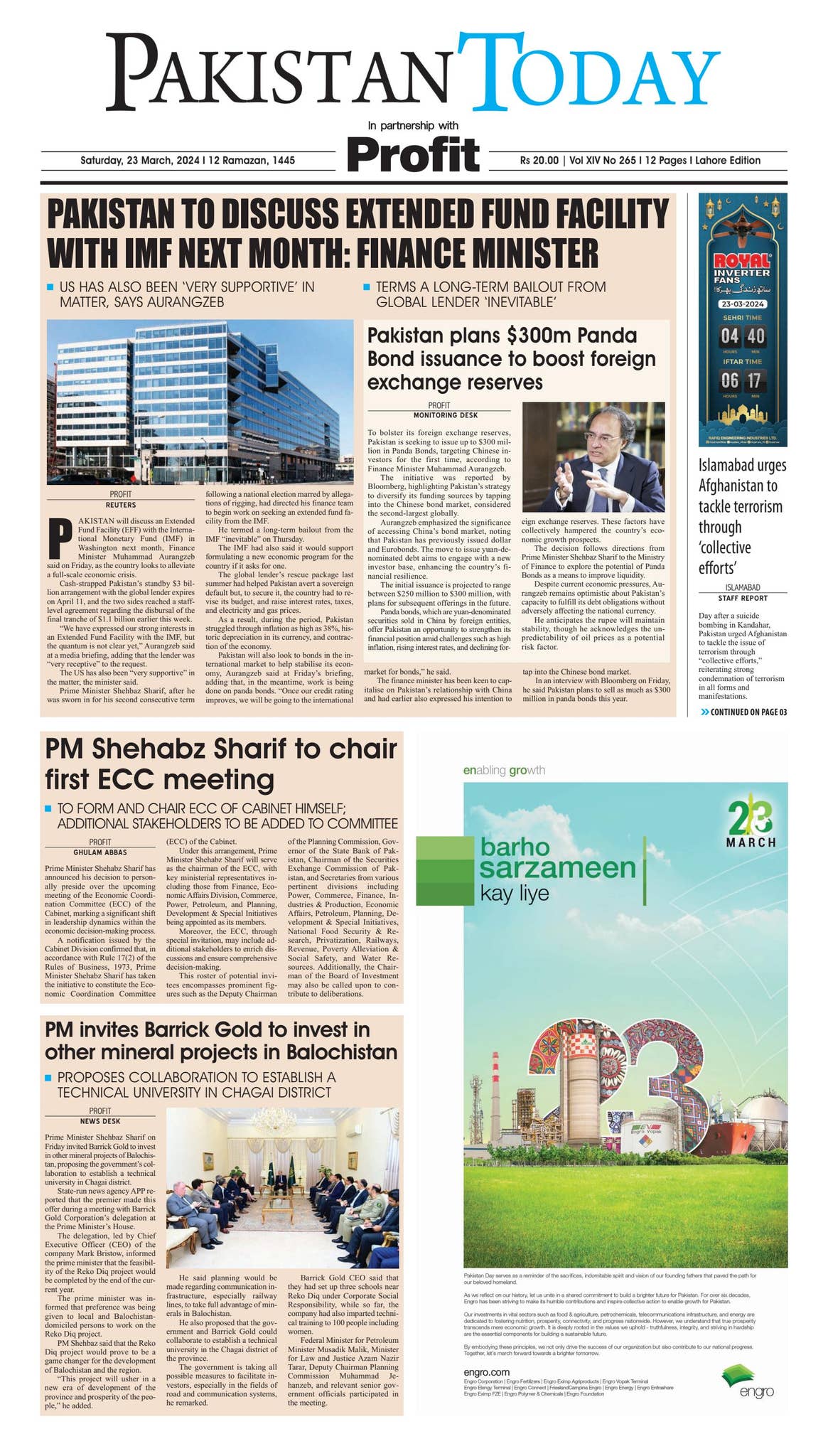 Pakistan 3ho Epaper_24-03-23 LHR by Pakistan Today - Issuu