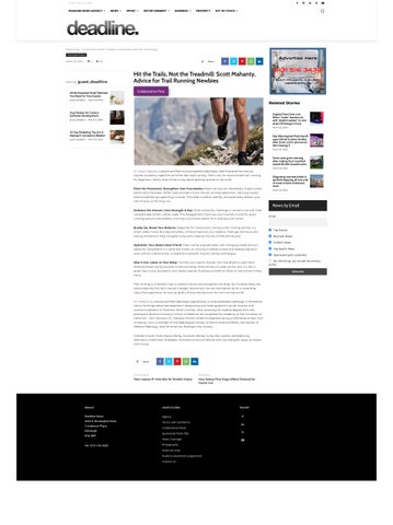 Hit the Trails, Not the Treadmill: Scott Mahanty, Advice for Trail Running Newbies