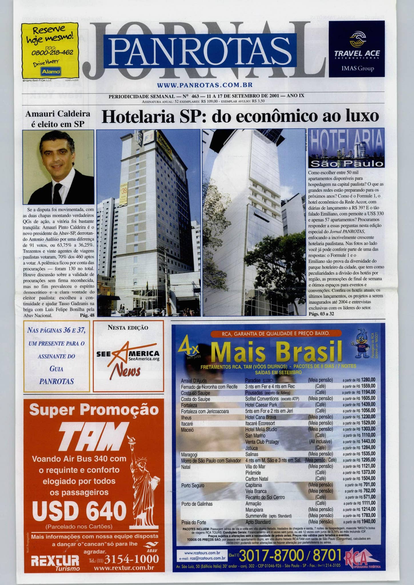 Jornal PANROTAS - Edição 463 -Setembro2001 by PANROTAS Editora - Issuu