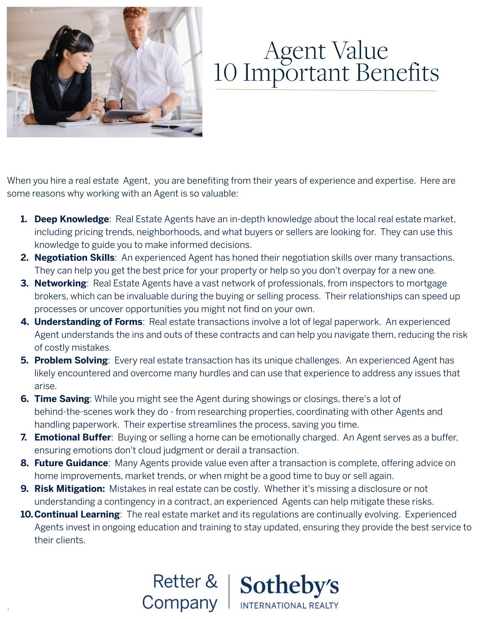 Agent Value - 10 Important Benefits by Retter & Co. | Sotheby's ...