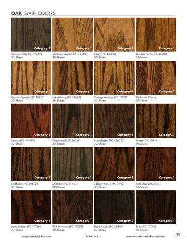 Amish 家具 Stain Color Options 2024 第 11 页