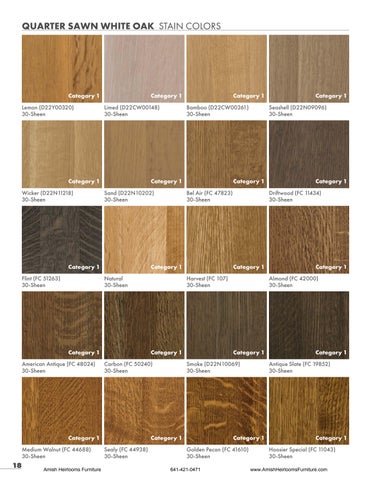 Amish 家具 Stain Color Options 2024 第 18 页