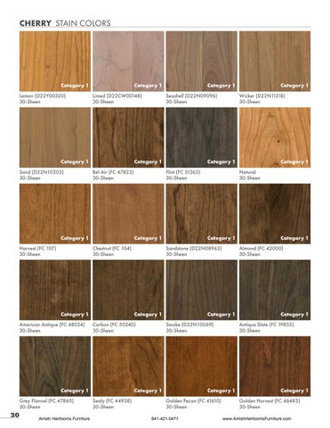 Amish 家具 Stain Color Options 2024 第 20 页
