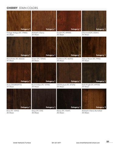 Amish 家具 Stain Color Options 2024 第 21 页
