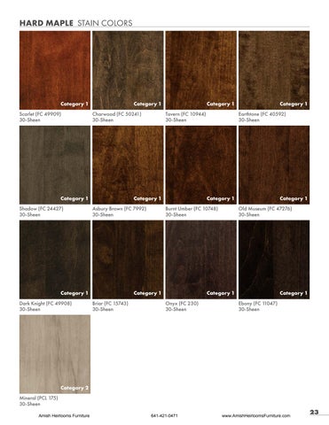 Amish 家具 Stain Color Options 2024 第 23 页