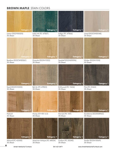 Amish 家具 Stain Color Options 2024 第 6 页