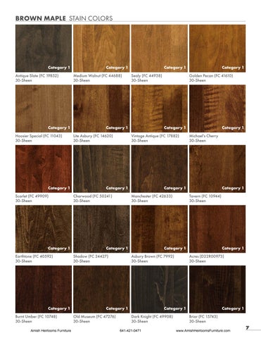 Amish 家具 Stain Color Options 2024 第 7 页