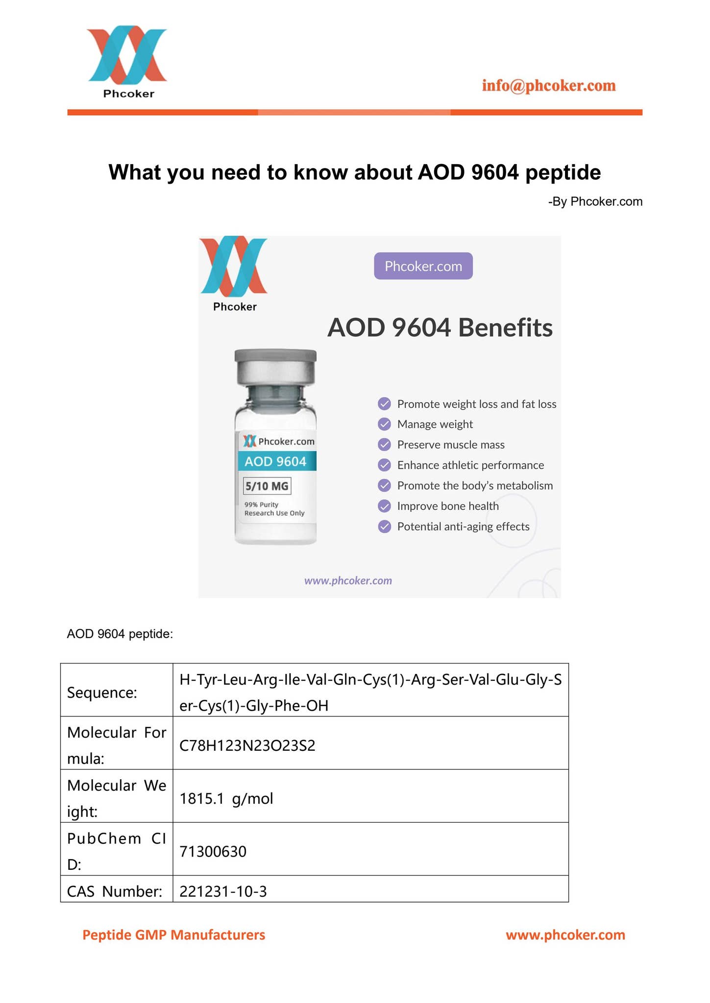 benefits of aod9604 AOD 9604 Peptide Therapy: The “Fat-Burning” Peptide Everyone Over 50 Is  Talking About - Prime Women main image 1