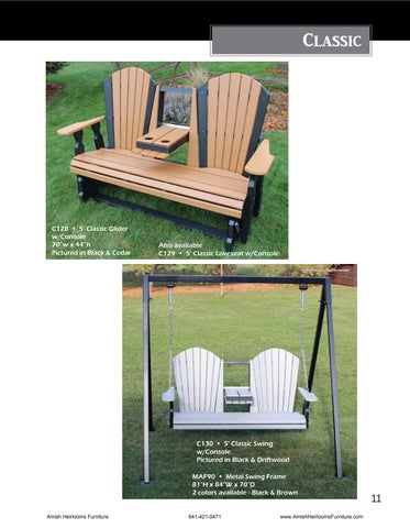 Amish Heirlooms Furniture 家具目录 · Creekside Poly Lawn 家具 第 10 页