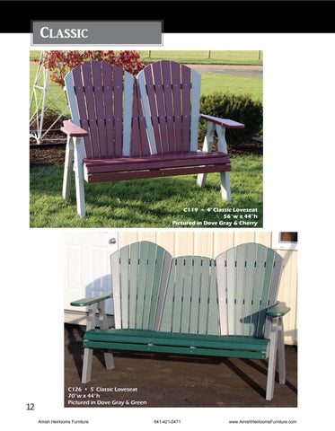 Amish Heirlooms Furniture 家具目录 · Creekside Poly Lawn 家具 第 11 页