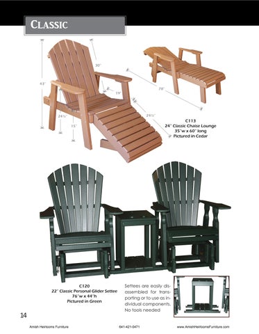 Amish Heirlooms Furniture 家具目录 · Creekside Poly Lawn 家具 第 13 页