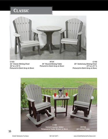 Amish Heirlooms Furniture 家具目录 · Creekside Poly Lawn 家具 第 15 页