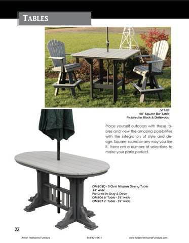 Amish Heirlooms Furniture 家具目录 · Creekside Poly Lawn 家具 第 21 页