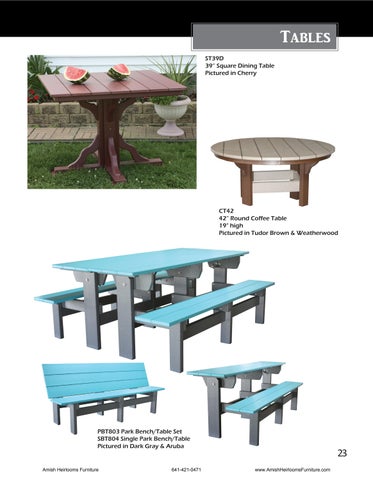 Amish Heirlooms Furniture 家具目录 · Creekside Poly Lawn 家具 第 22 页