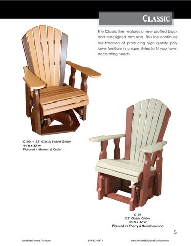 Amish Heirlooms Furniture 家具目录 · Creekside Poly Lawn 家具 第 4 页