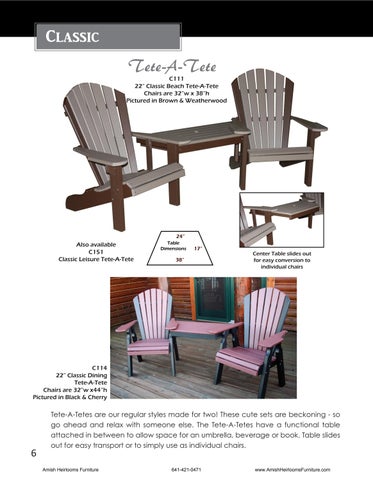 Amish Heirlooms Furniture 家具目录 · Creekside Poly Lawn 家具 第 5 页