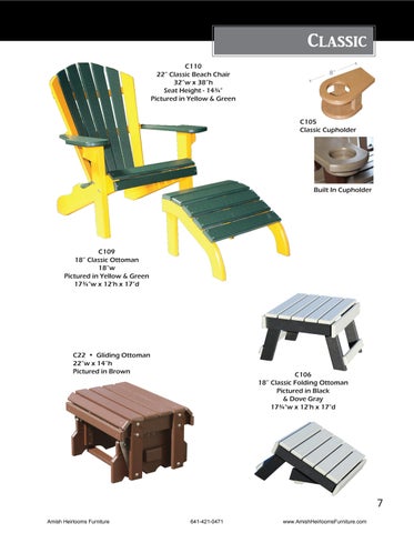 Amish Heirlooms Furniture 家具目录 · Creekside Poly Lawn 家具 第 6 页
