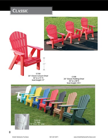 Amish Heirlooms Furniture 家具目录 · Creekside Poly Lawn 家具 第 7 页