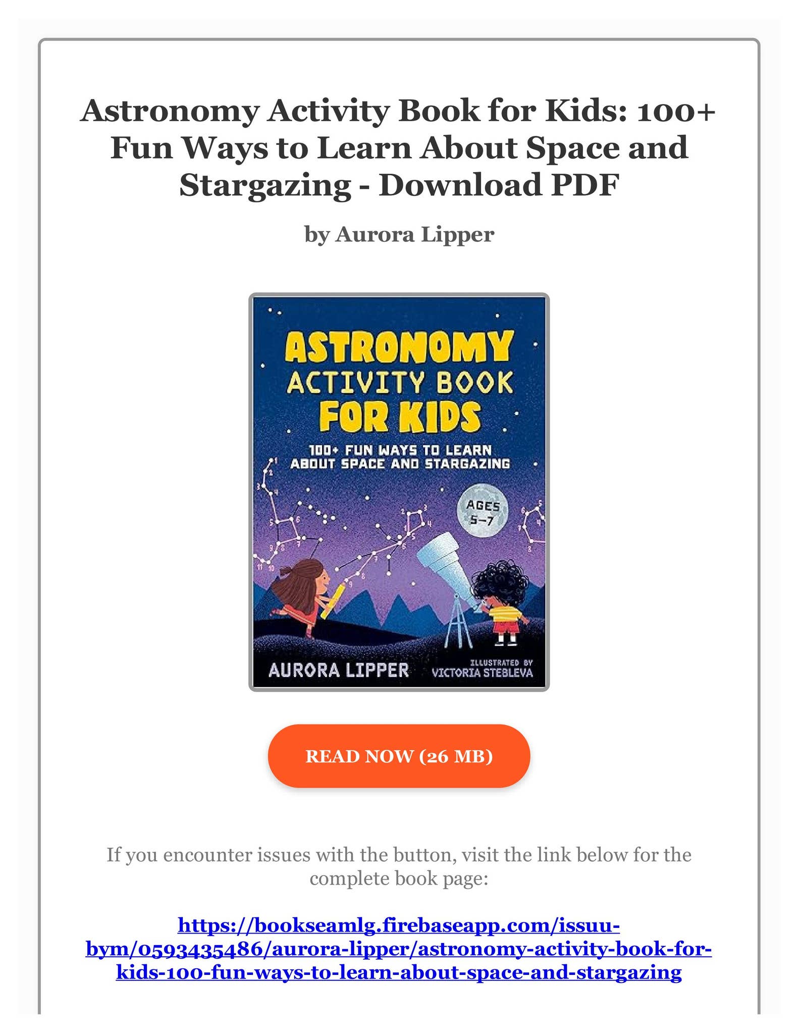 FREE PDF Astronomy Activity Book for Kids: 100+ Fun Ways to Learn About ...