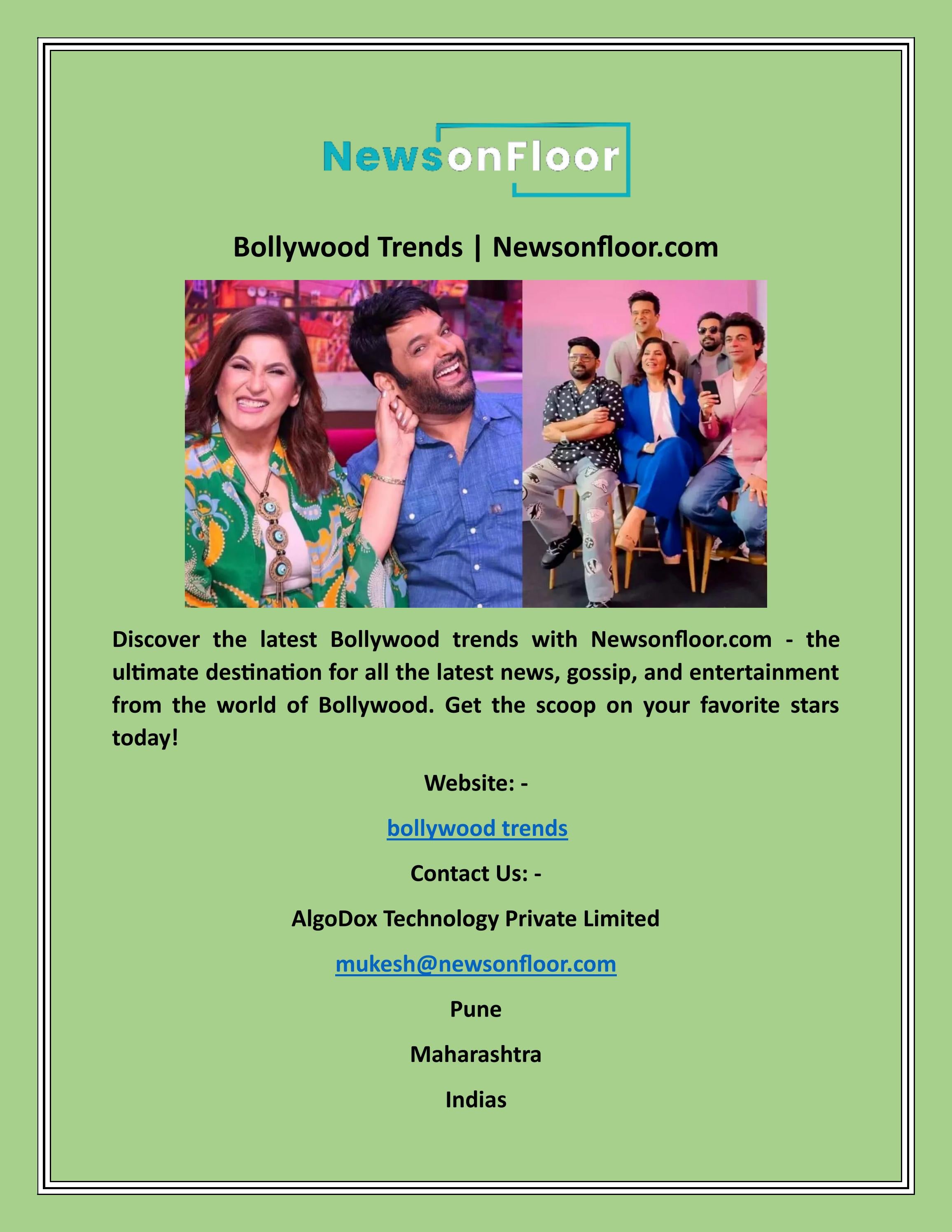 Bollywood Trends | Newsonfloor.com by Newsonfloor Technology - Issuu
