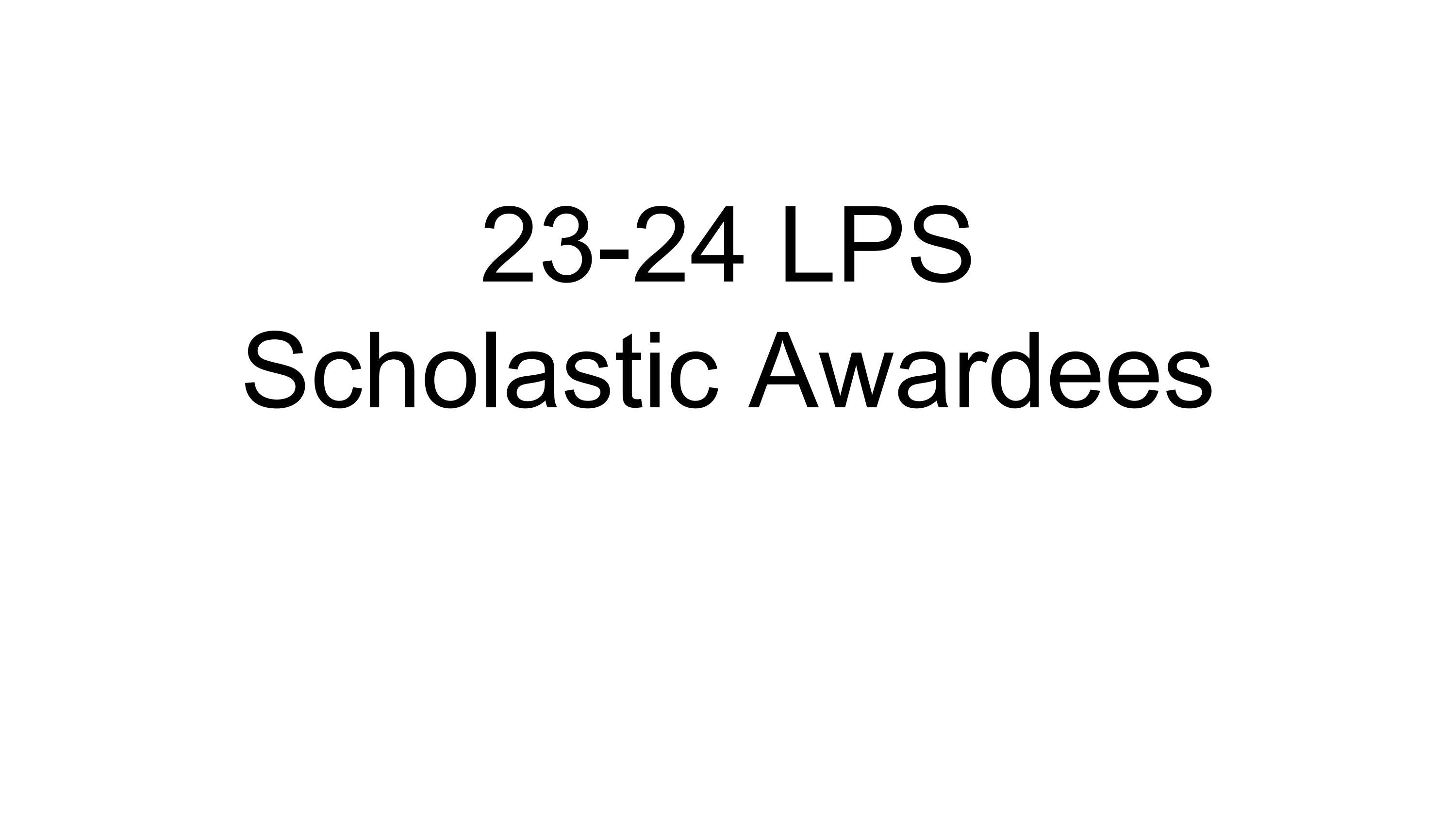 20232024 Scholastic Awardees by Lincoln Public Schools Issuu