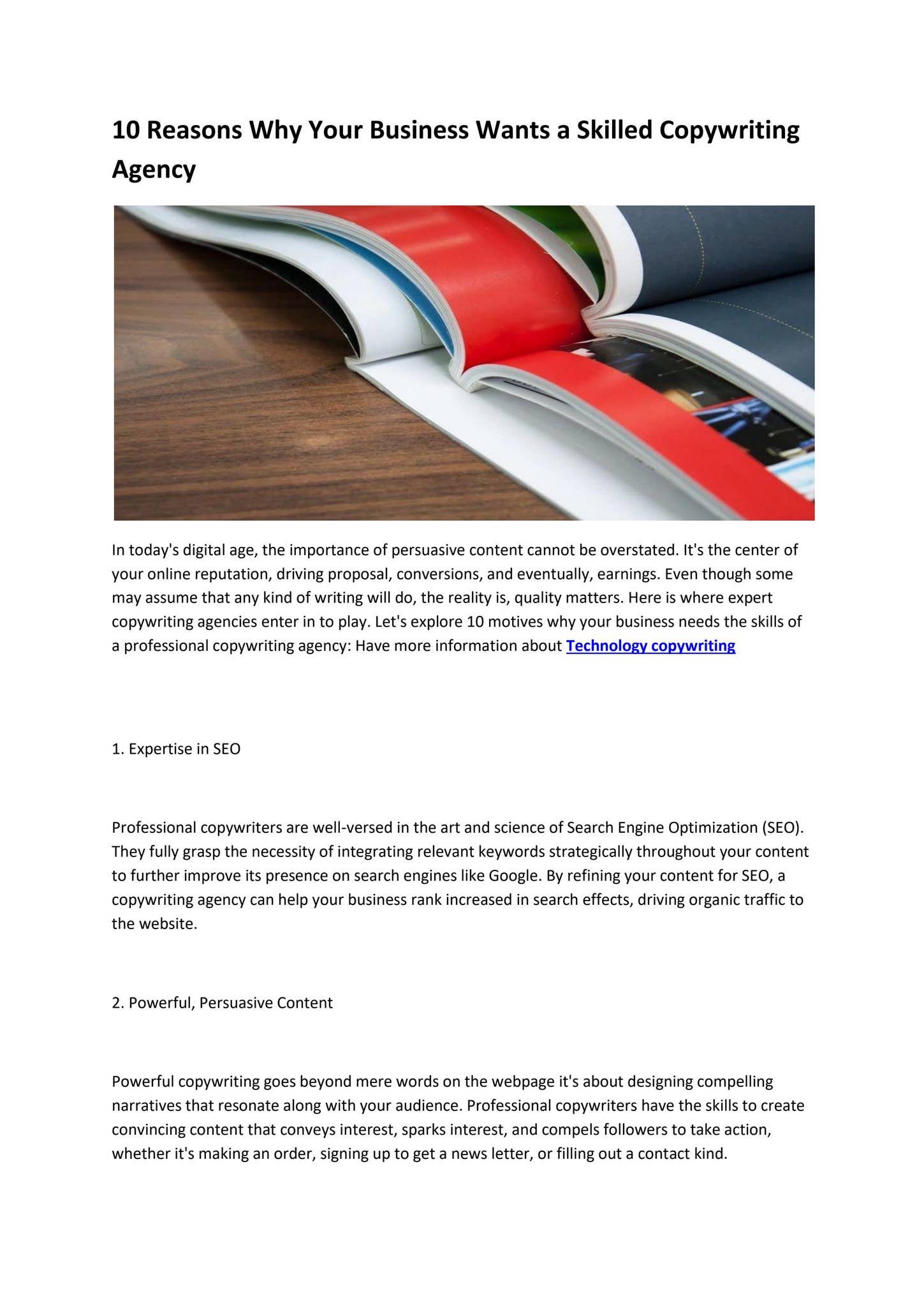 Technology copywriting by hilik42890 - Issuu
