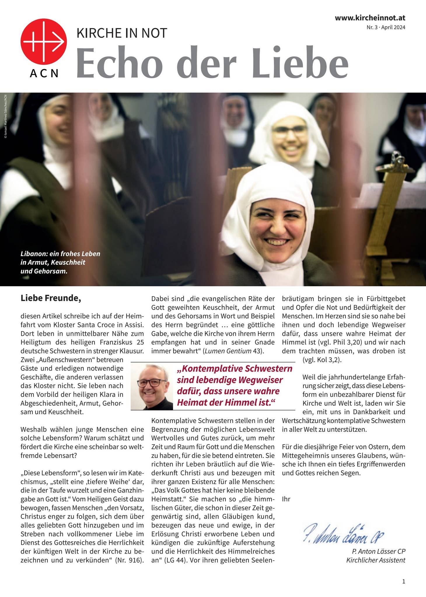 Echo der Liebe Nr. 3/2024 by Kirche in Not - Hilfe für verfolgte und ...
