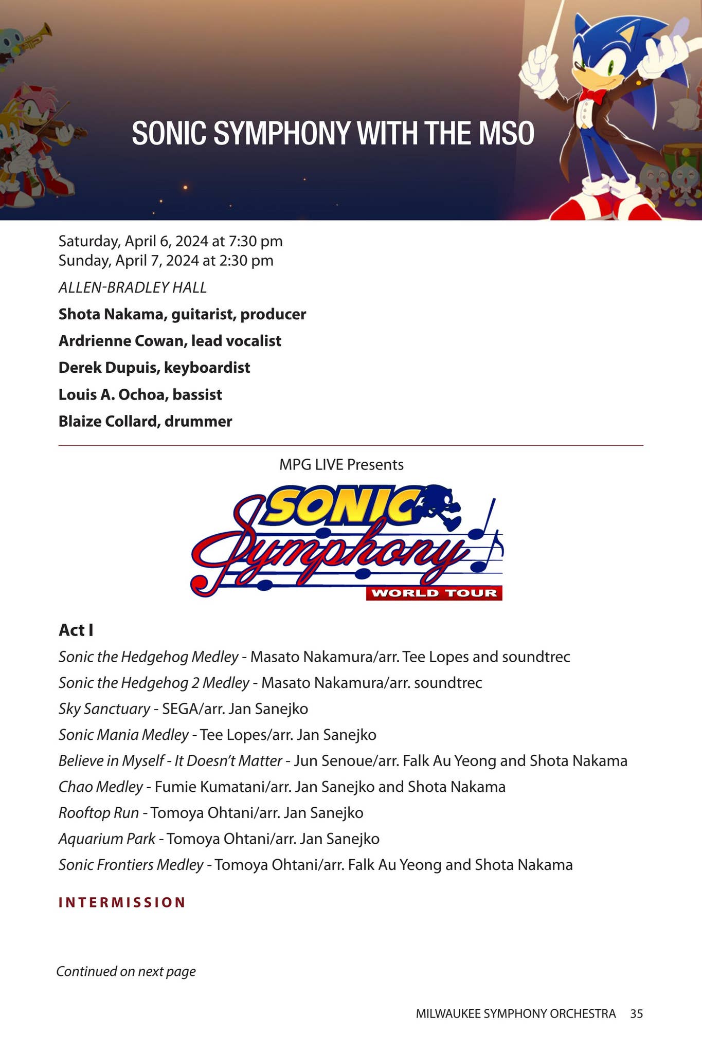 SONIC SYMPHONY WITH THE MSO by Milwaukee Symphony Orchestra - Issuu