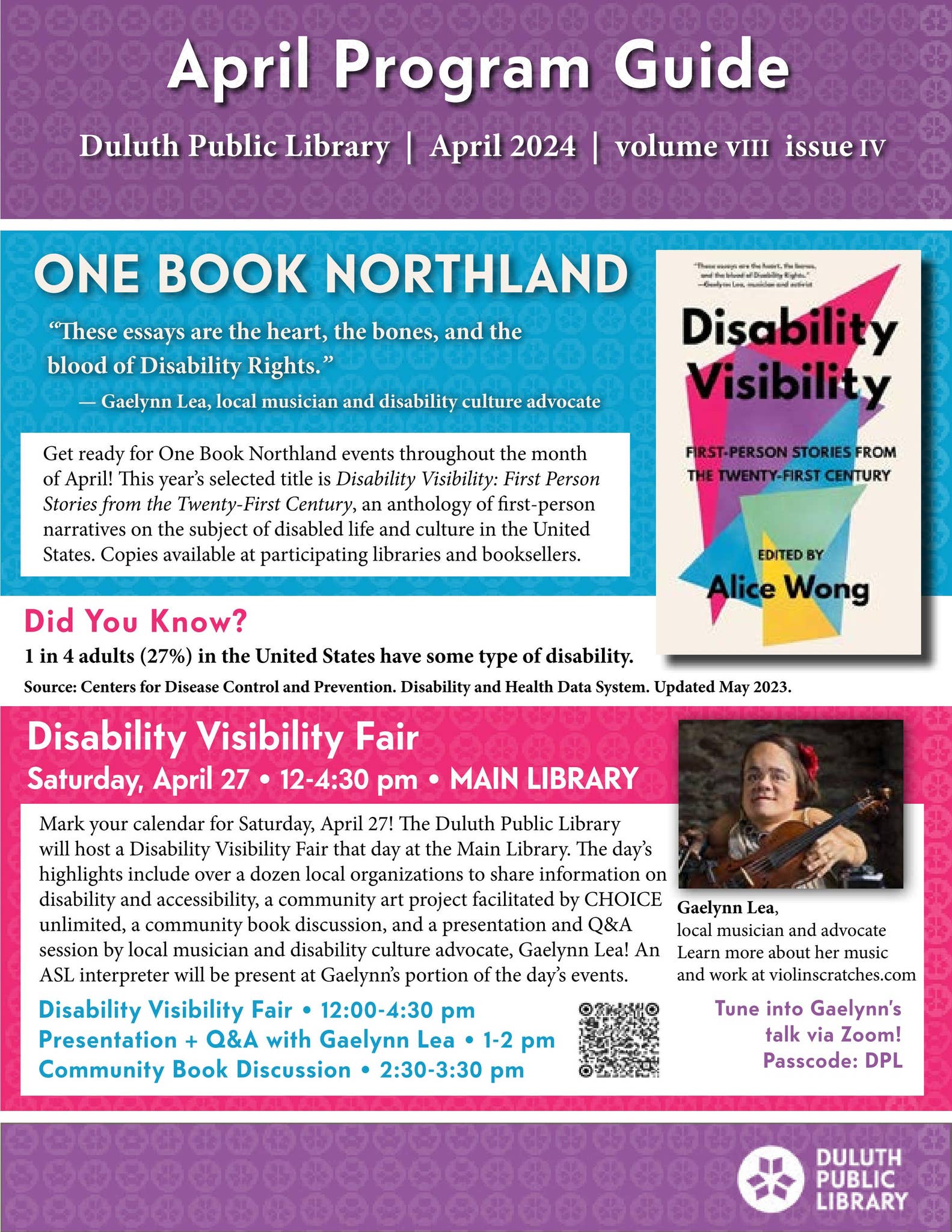 April Library Programs April 2024 Program Guide by Duluth Public Library - Issuu