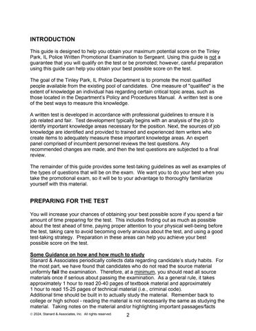 Study 指南 for the Written Promotional Exam to Sergeant 第 3 页