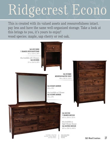 Heritage Amish Furniture 家具目录 · E&S 实木 Creations 2024 第 10 页