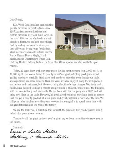 Heritage Amish Furniture 家具目录 · E&S 实木 Creations 2024 第 3 页