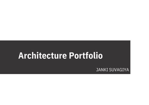 Architecture Technology Portfolio