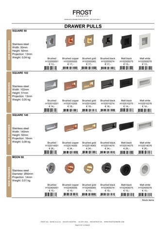 FROST Handles × Knobs 家具价格表 第 8 页