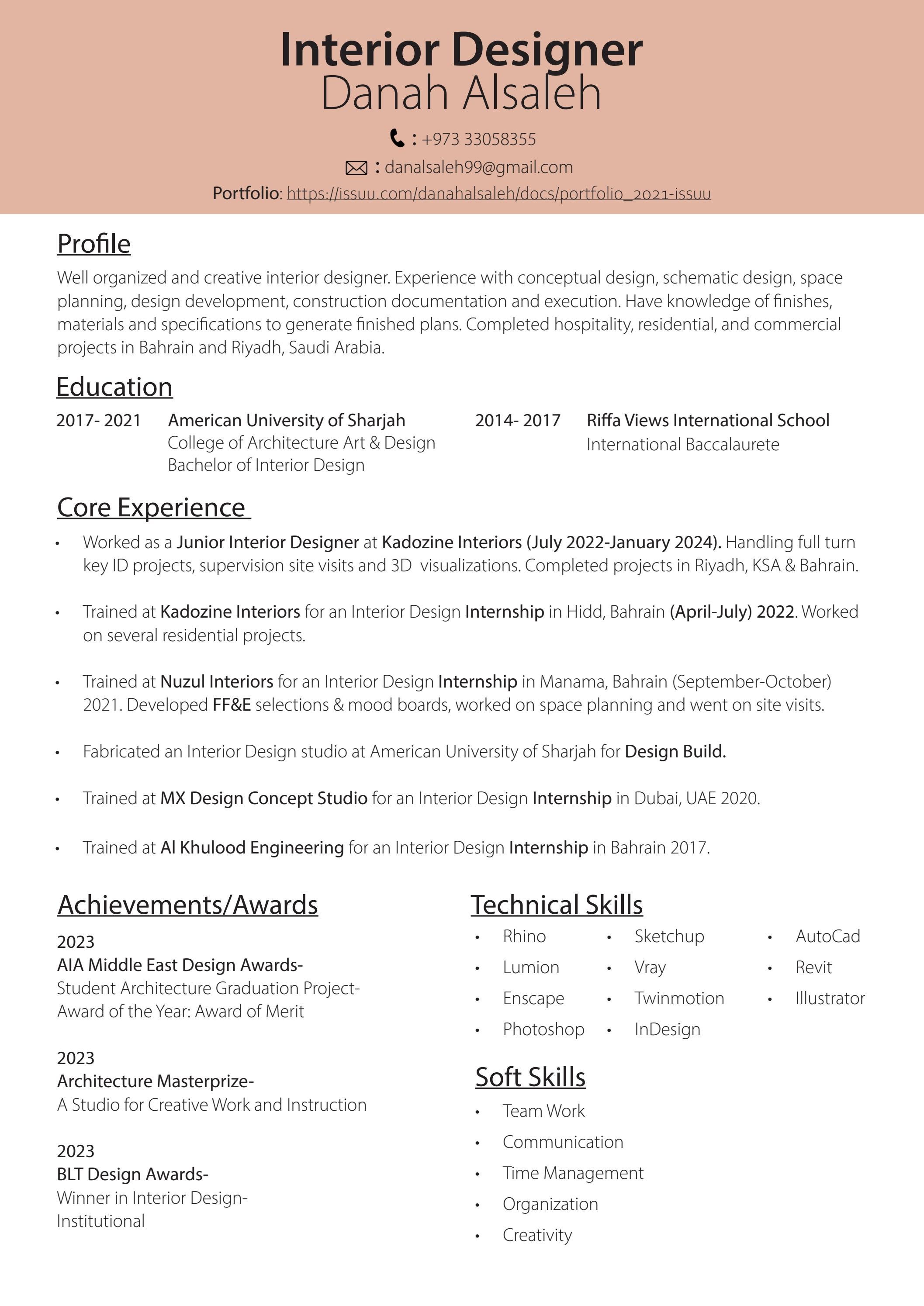 CV Danah 2024 by Danah Alsaleh - Issuu