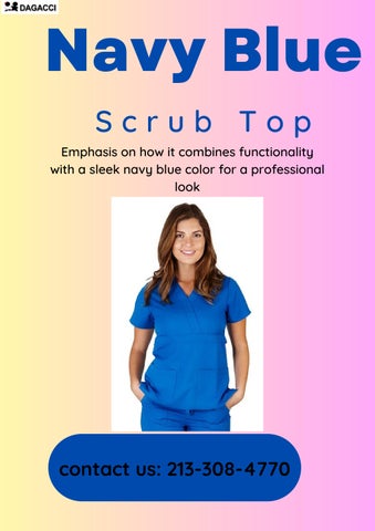Professionalism Meets Comfort: Navy Blue Scrub Top Selection