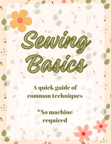 Sewing Basics