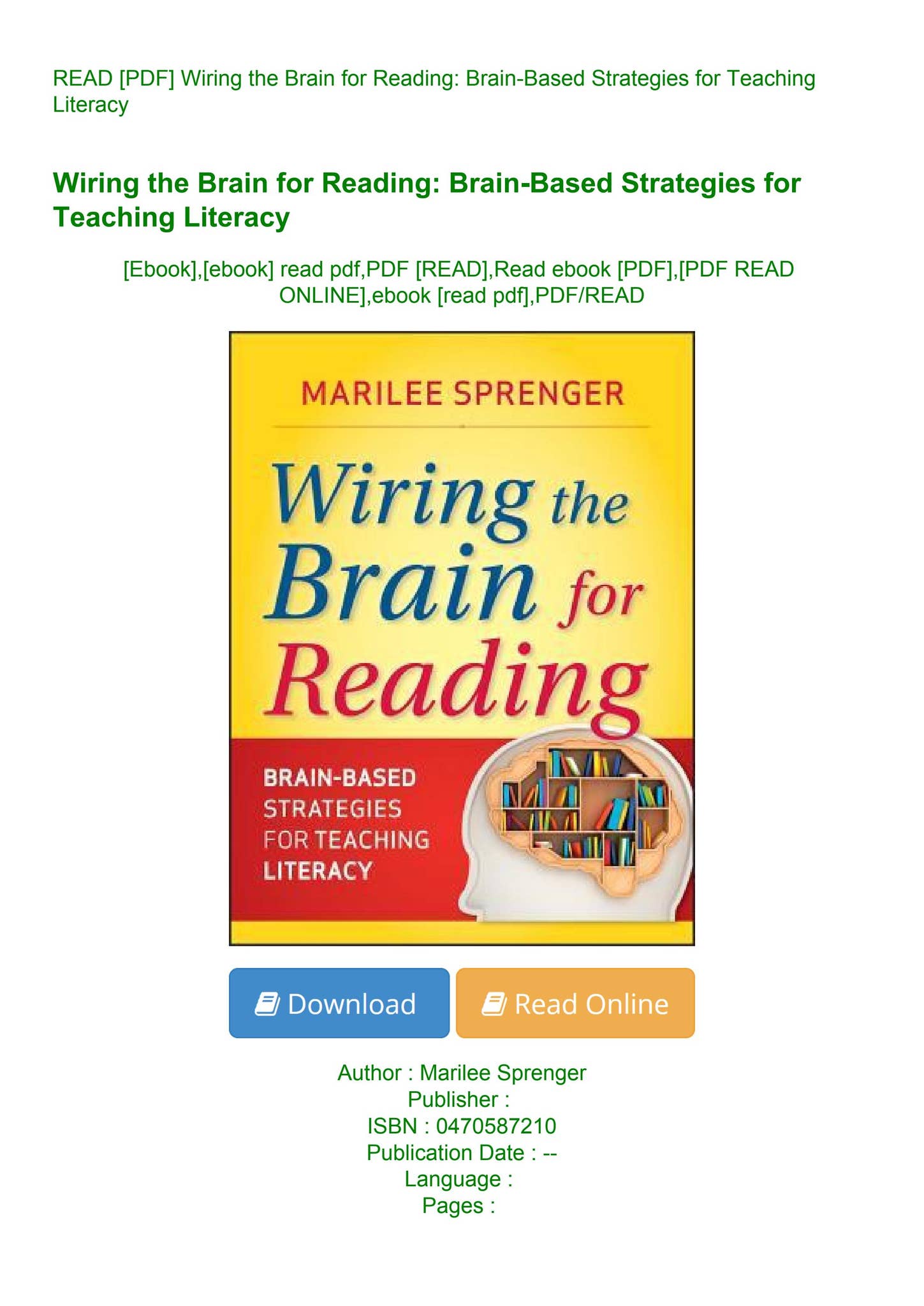 READ [PDF] Wiring the Brain for Reading Brain-Based Strategies for ...